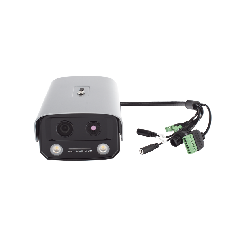 (HikFire) Cámara IP de Detección Térmica de Incendios / Detección de Llamas y Temperaturas Anormales / 4 Megapíxel (Lente Óptico) + 1 Megapíxel (Lente Térmico) / Compatible con Hik-Connect