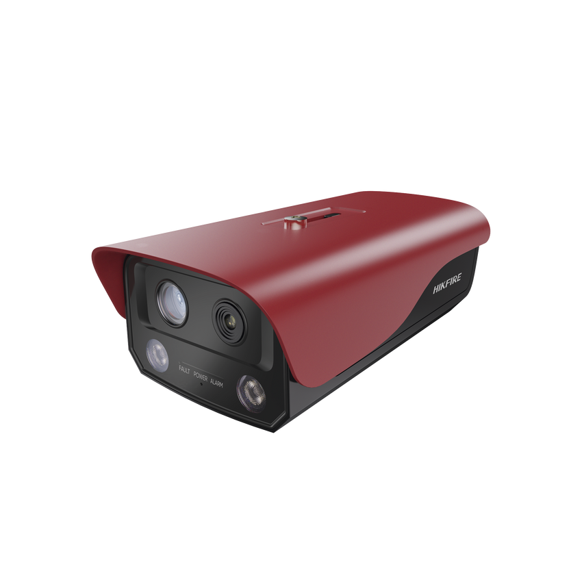 (HikFire) Cámara de Detección Térmica de Incendios / Detección de Llamas y Temperaturas Anormales / Resolución Dual de 2560x1440 y 1280x720 / MicroSD  128GB / Exterior IP66