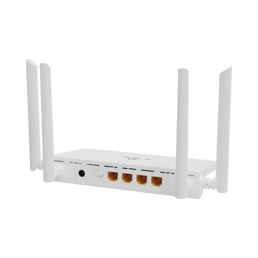 Router Inalámbrico WiFi 6 / 4 puertos LAN Gigabit/ Soporta MESH con las ONUs WiFi 6 de V-SOL / Diseño Compacto