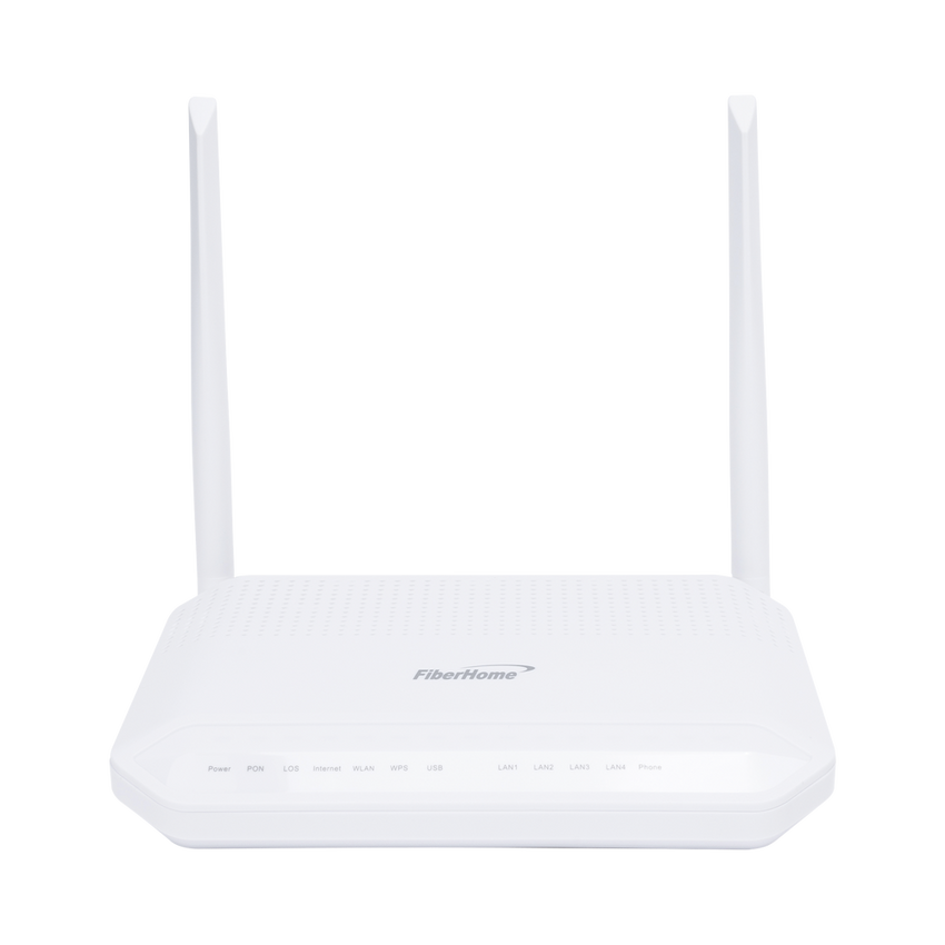 ONU GPON WiFi (2.4/5 GHz), 2 Antenas de 5 dBi, Compatible con OLTs de Terceros, MIMO 2x2, 4 puertos Gigabit + 1 POTS + USB, conector SC/UPC, (Gestión WAN desde la Interfaz de la ONU)
