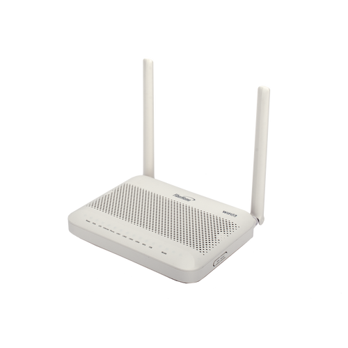 ONU GPON WiFi 6, (2.4/5 GHz), 2 Antenas de 5 dBi, Compatible con OLT de Terceros, 4 puertos Gigabit + 1 POTS + 2 USB, conector SC/UPC