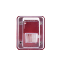 Cubierta para instalar sirenas estrobo en exterior compatible con estrobos sirenas Hochiki color rojo