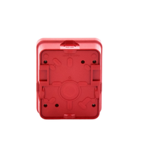 Cubierta para instalar sirenas estrobo en exterior compatible con estrobos sirenas Hochiki color rojo