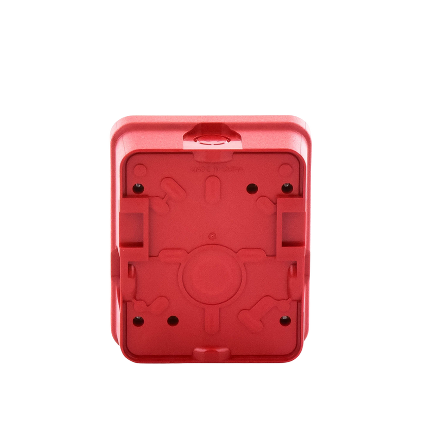 Cubierta para instalar sirenas estrobo en exterior compatible con estrobos sirenas Hochiki color rojo
