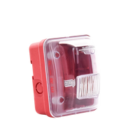 Cubierta para instalar sirenas estrobo en exterior compatible con estrobos sirenas Hochiki color rojo