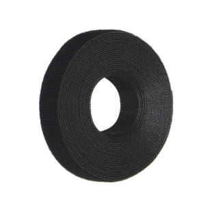 Rollo de Cinta de Contacto, de 15 Pies (4.5m) de Largo, 19.1 mm de Ancho, Color Negro