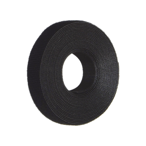 Rollo de Cinta de Contacto, de 15 Pies (4.5m) de Largo, 19.1 mm de Ancho, Color Negro