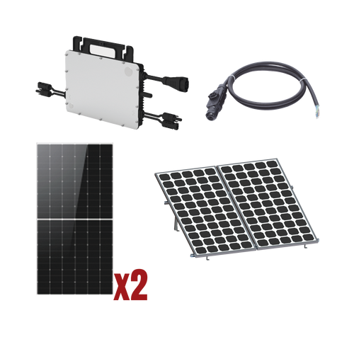 Kit Solar Interconexion  / 1kW  220Vca / Microinversores HOYMILES / Montaje Incluido