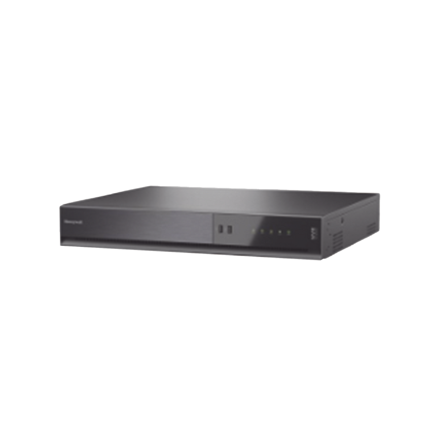 NVR 8MP 4K / 32 Canales IP / 16 Puertos PoE+ / H.265 / ONVIF / NDAA / Soporta 40 TB (No Incluido) / Audio y Alarmas I/O / Soporta IA Serie 35 / Honeywell Security