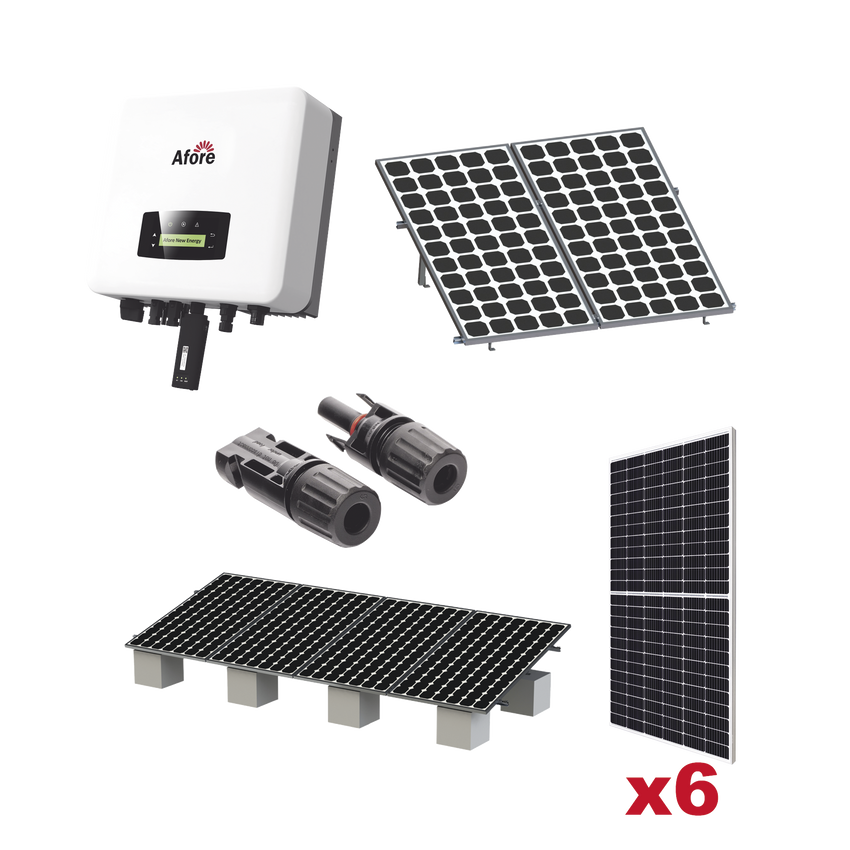 Kit Solar Interconexion  / 3kW  220Vca / Inversor AFORE / Montaje Incluido