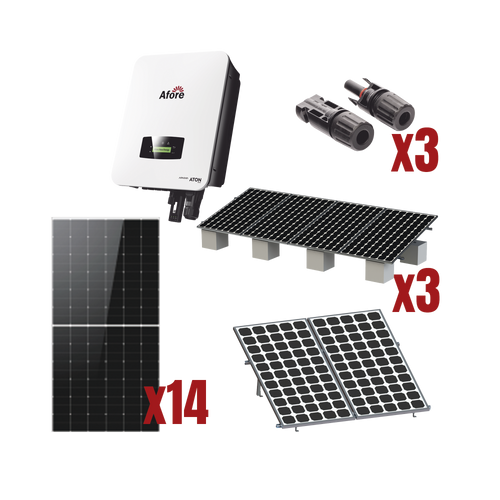 Kit Solar Interconexion  / 8kW  220Vca / Inversor AFORE / Montaje Incluido
