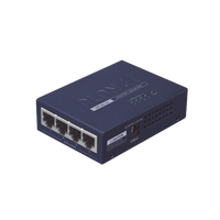 Inyector High PoE, de 4 Puertos Gigabit de Entrada, 4 Puertos PoE 802.3af/at Gigabit de Salida Para Cada Puerto, Hasta 30 W por interfaz