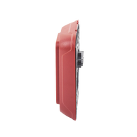 Sirena para Montaje en Pared, 12 a 24 Vcc, Color Rojo, Nuevo Diseño Moderno y Elegante y Menor Consumo de Corriente