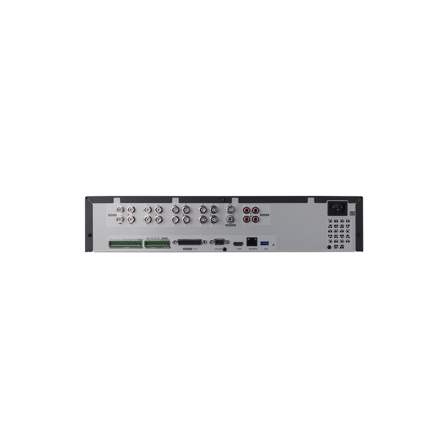 DVR 18 Canales (16 Analogicos + 2 IP) hasta 8 MP/ Soporta 4 Tecnologías (AHD, TVI, CVI, CVBS)  / 8 bahias HDD (no incluidos)