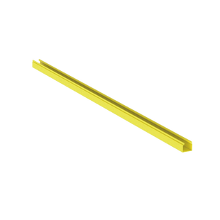 Canaleta FiberRunner™ 2X2 sin Tapa, de PVC Rígido, Color Amarillo, 1.8 m de Largo