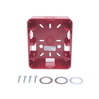 Caja Trasera Resistente a la Intemperie, Roja (para usar con la serie de estrobos HE) (0500-06360) De Hochiki