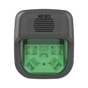 Sirena Estrobo Color Verde Para Paneles y Detectores Macurco