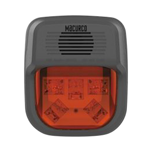 Sirena Estrobo Rojo Para Paneles y Detectores Macurco