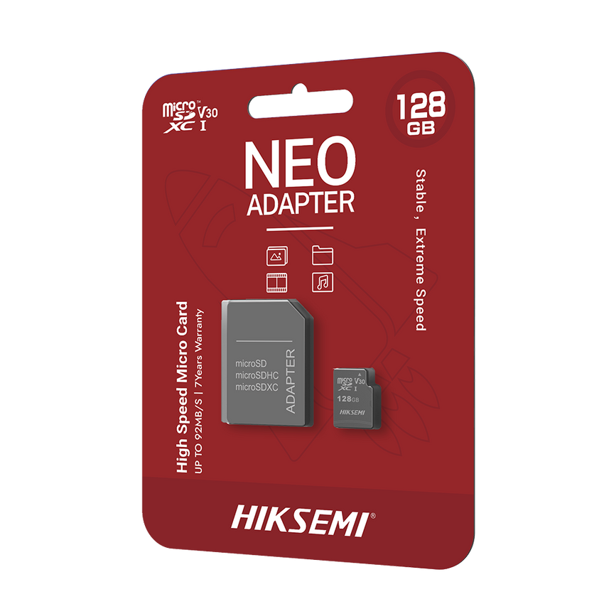 Memoria microSD con Adaptador Ideal para Celular o Tablet / 128 GB / Multipropósito / Clase 10 / 92 MB/s Lectura / 50 MB/s Escritura