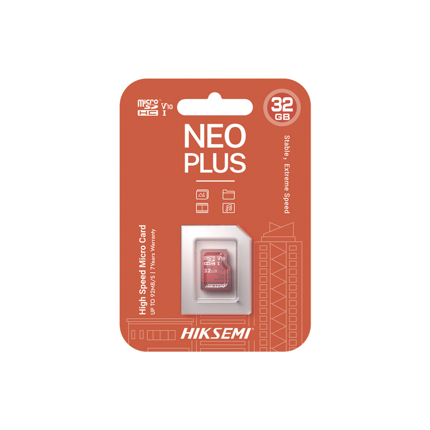 Memoria microSD / Clase 10 de 32 GB / Especializada Para Videovigilancia (Uso 24/7) / Compatibles con cámaras HIKVISION y Otras Marcas / 95 MB/s Lectura / 25 MB/s Escritura