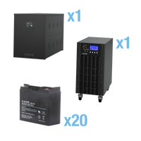 UPS Trifásico de 10 kVA/10 kW, Topología Online Doble Conversión, Voltaje de 208/220 Vca de L-L, Respaldo de 5 Minutos al 100% de Carga, Incluye Módulo y Banco de Baterías