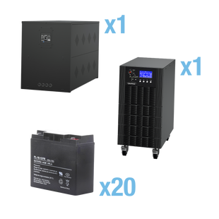 UPS Trifásico de 15 kVA/15 kW, Topología Online Doble Conversión, Voltaje de 208/220 Vca de L-L, Respaldo de 5 Minutos al 100% de Carga, Incluye Módulo y Banco de Baterías