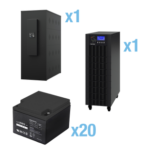 UPS Trifásico de 30 kVA/27 kW, Topología Online Doble Conversión, Voltaje de 208/220 Vca de L-L, Respaldo de 5 Minutos al 100% de Carga, Incluye Módulo y Banco de Baterías