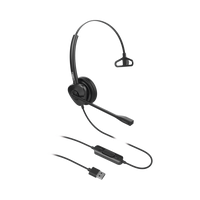 Diadema monoaural con tecnología antishock para teléfonos IP FANVIL con interfaz USB con micrófono de cancelación de ruido, larga durabilidad