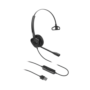 Diadema monoaural con tecnología antishock para teléfonos IP FANVIL con interfaz USB con micrófono de cancelación de ruido, larga durabilidad