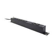 Multicontacto Horizontal (PDU) de 8 Contactos (NEMA 5-15R) Rack 19" 1UR. Voltaje Entrada/Salida: 120Vca/15A