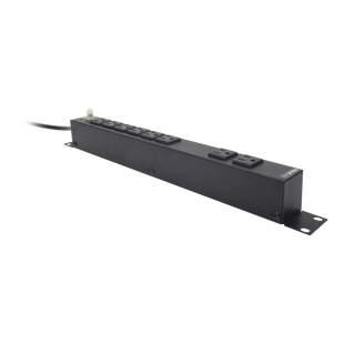 Multicontacto Horizontal (PDU) de 8 Contactos (NEMA 5-15R) Rack 19" 1UR. Voltaje Entrada/Salida: 120Vca/15A