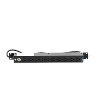 Multicontacto Horizontal (PDU) de 10 Contactos (NEMA 5-15R) Rack 19" 1UR. Voltaje Entrada/Salida: 120Vca/15A