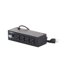 Tomacorriente de 4 Contactos (NEMA 5-15R) Voltaje Entrada/Salida: 120Vca/10A Max. Opción de Instalación en Escritorio o Pared