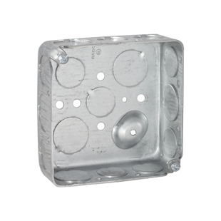 Caja Cuadrada 4 x 4"/ Profundidad 1- 1/2"/ Cuenta con 11 Entradas de 1/2" y 6 de 3/4"..