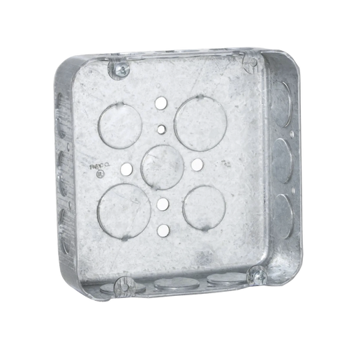 Caja Cuadrada  4 11/16"/ Profundidad  1 1/2"/ 15 Entradas 1/2", 2 Entradas 3/4"/ Troquelada.