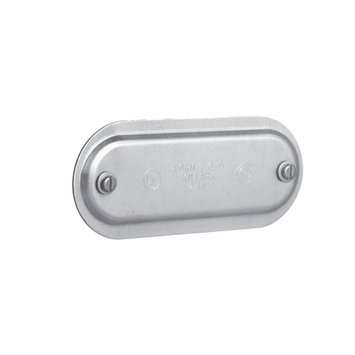 Tapa de Aluminio para Caja Condulet Ovalada de 3/4".