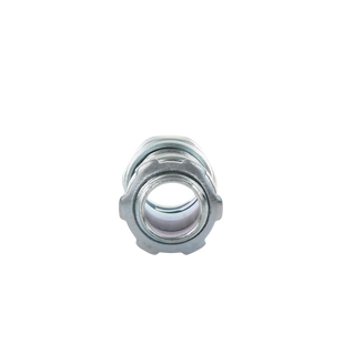 Conector Recto Compresión de Acero Galvanizado para Pared Delgada de 1/2" .