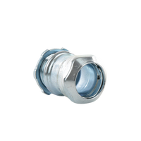 Conector Recto Compresión de Acero Galvanizado para Pared Delgada de 3/4" .
