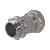 Conector Recto Compresión de Acero Galvanizado para Pared Delgada de 3/4" .