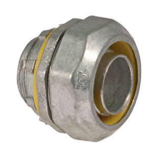 Conector recto metálico para tubería liquidtight de 1/2" (13 mm).