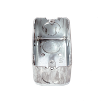 Caja (Chalupa) 4x2" / Profundidad 1-7/8" / 7 Entradas de 3/4" / Troquelada.