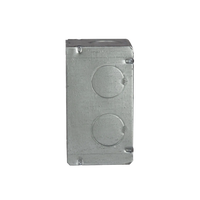 Caja (Chalupa) 4x2"/ Profundidad 2-1/8"/ 8 Entradas de 3/4"/Soldada