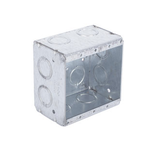 Caja Multigang de 2 Gangs/ Profundidad de 2-1/2 Pulgadas (6.35 cm)/ 12 Entradas de 1/2 - 3/4 Pulgadas (1.27 - 1.91 cm)