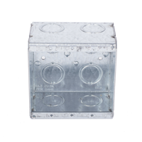 Caja Multigang de 2 Gangs/ Profundidad de 2-1/2 Pulgadas (6.35 cm)/ 12 Entradas de 1/2 - 3/4 Pulgadas (1.27 - 1.91 cm)