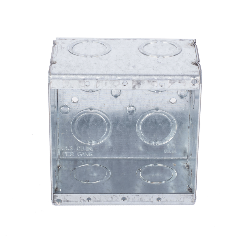 Caja Multigang de 2 Gangs/ Profundidad de 2-1/2 Pulgadas (6.35 cm)/ 12 Entradas de 1/2 - 3/4 Pulgadas (1.27 - 1.91 cm)