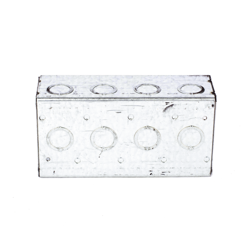 Caja Multigang de 4 Gangs,/ Profundidad de 2-1/2"/ 20 TKO (1/2"- 3/4").