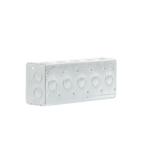 Caja Multigang de 5 Gang / Profundidad 2 1/2" / 19 Entradas 1/2"-3/4".