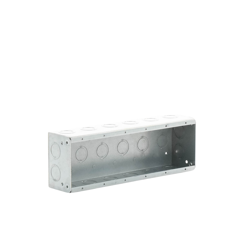 Caja de 6 Gang/Profundidad 2 1/2"/28 Entradas 1/2"-3/4".