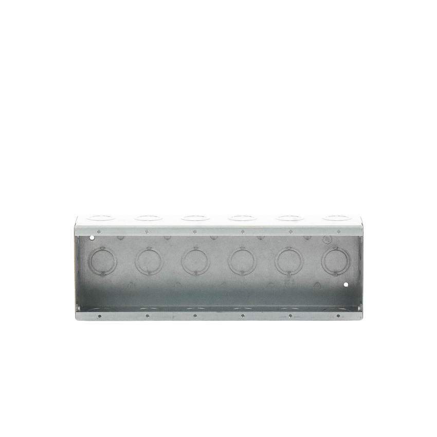 Caja de 6 Gang/Profundidad 2 1/2"/28 Entradas 1/2"-3/4".