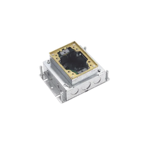 Caja  Rectangular de Piso de Acero Galvanizado de 1 Gang /  3 Entradas  de 1/2", 2 Entradas 3/4" y  2 Entradas 3/4"-1 1/4".